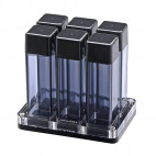 Coffee Bean Cellars (6 Tubes) , with Stand - smoke gray